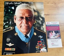 MELVIN MORRIS Medal of Honor SIGNED 8x10 Photo JSA COA MOH