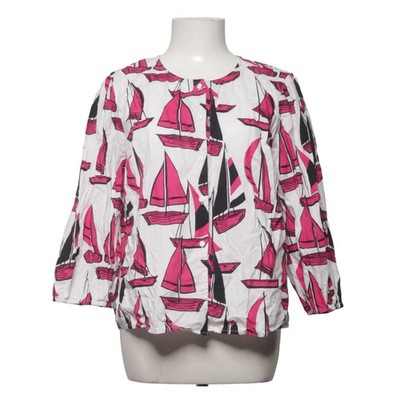 Fire & Glory, Bluse, Größe: 42, Weiß/Pink/Schwarz, Bio-Baumwolle, Print #rTI