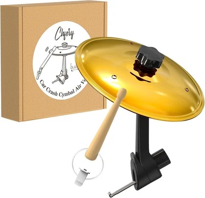 CHFORY Car Cymbal Air Vent, Mini Drum Crash Set with 1PCS, Gold