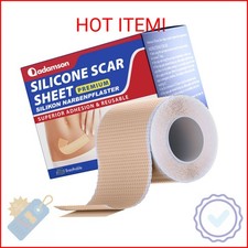 Adamson Silicone Scar Tape for Surgical Scars, Keloid, C-Section, Burns More,