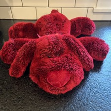 DanDee Puppy Dog Stuffed Plush Heart Nose Red Fur 19  Valentines Day