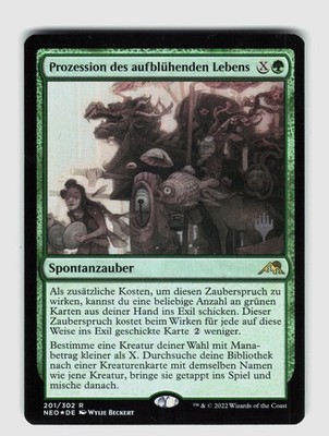 MTG - March of Burgeoning Life - *FOIL* - PNEO - Deutsch - EX