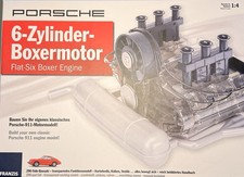 Porsche 911 Modell-Bausatz 1:4 Boxer Motor Beweglich 290 Teile NEU In OVP