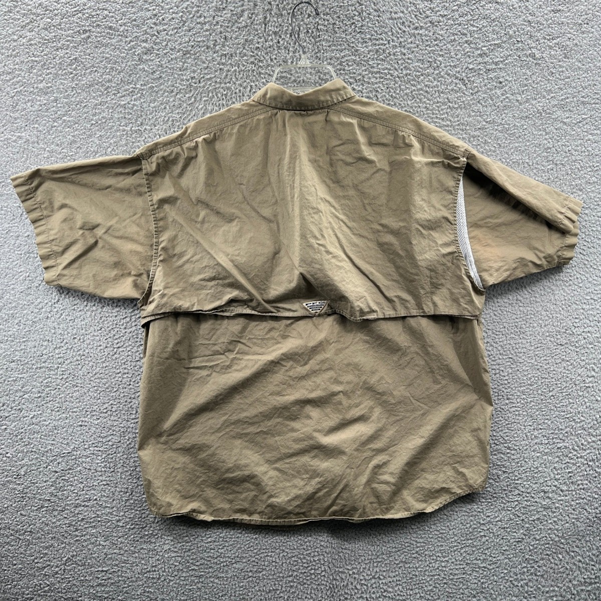 Columbia Mens PFG Bonehead Fishing Shirt XXL Khaki Utility