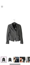 Free People Linen Wool Blend Asymmetrical Button Closure Boho Jacket Size Medium