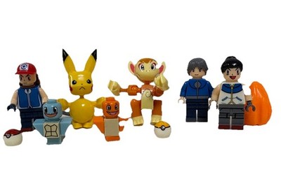 Pokémon Mega Construx Gebäude Figuren Lot Pikachu Squirtle Chimchar + Trainer
