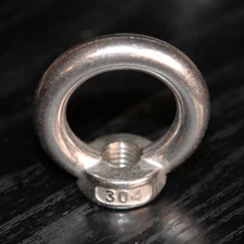 6 Pcs 304 Stainless Steel M10 Thread Dia Ring Shape Eyed Bolt Lifting Eye Nut