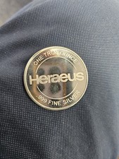 1oz Heraeus Silver Round - .999 Fine - Heraeus Edelmetalle Hanau 87.00 per troy oz