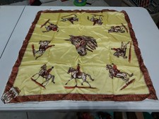 VTG Scarf Silk Horses Equestrian 25" X 25"
