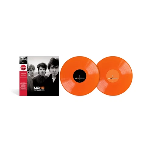 U2 18 Singles Limited Edition 2LP Neon Orange Vinyl Album Target Exclusive