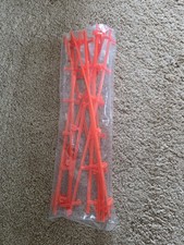 AFX TOMY ORANGE GUARDRAIL FOR SLOT CAR TRACKS 10 PIECES - USED