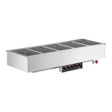 Five Pan Full Size Insulated Drop-In Hot Food Well - 208/240V