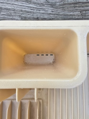 Vintage Rubbermaid 6054 Platzsparer Abtropfschale Trockengestell Kunststoff mandel beige gebraucht - Bild 6 von 18
