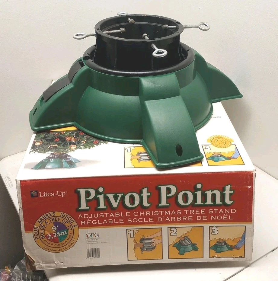 LITES UP Pivot Point Adjustable Swivel Christmas Tree Stand. 1 gallon H2O  - Image 2 of 4
