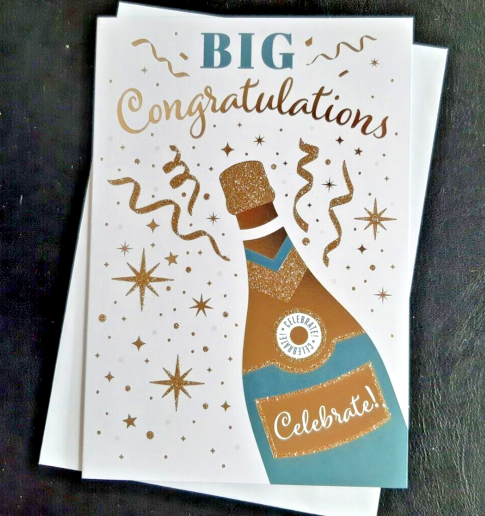 Congratulations Card Exam Results  Graduation Degree A Level Highers Well Done