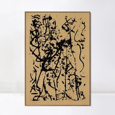 Framed Canvas Giclee Print Art Untitled M20 ,1946 by Jackson Pollock Home Decor