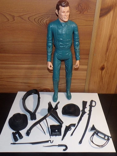 Vintage 60's Marx Johnny West Captain Maddox  Action Figure  w/Some Accessories