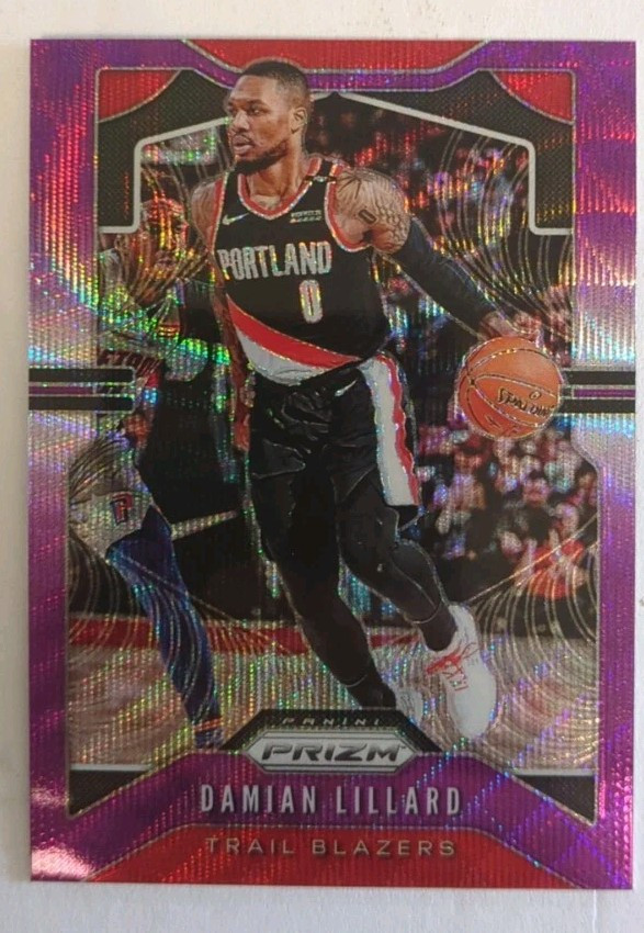 2019-20 Panini Prizm Purple Wave Prizm #112 Damian Lillard