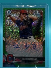 2018 Bowman Chrome Prospect Green Shimmer Refractor /99 Shao-Ching Chiang Auto