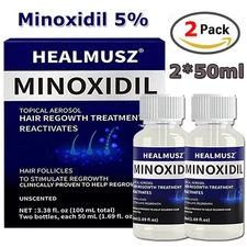 Minoxidil 5% for Men, Hair Regrowth Treatment, Reduces Hair Loss, 2-Month Supply