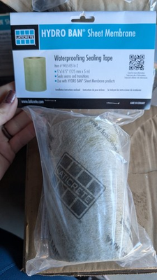 #ad Hydro Ban Sheet membrane waterproofing sealing tape 5quot;x16#x27;5 roll $32.00