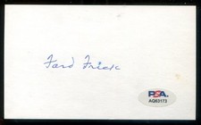 Ford Frick Signed Auto 3x5 Index Card PSA DNA AQ63173 HOF NL President~(PL)