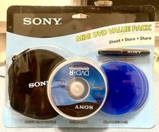Sony Mini DVD-R Value Pack 10 dischi 1,4 GB custodia morbida, marcatore Jewel Case NUOVO! NOS