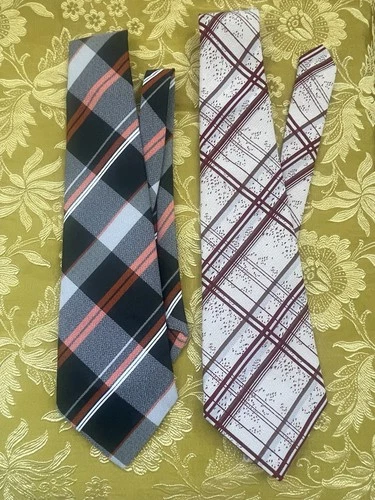  Vintage 1970s Men's Neckties Lot of 2  Exclusive VIP Made in Yugoslavia NOS New - product listing photo