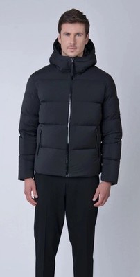 The RECYCLED PLANET Men's MEDIUM Autobot Hooded Matte Black Puffer Jacket $450