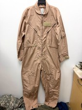 NEW GENUINE US AIR FORCE TAN NOMEX FIRE RESISTANT FLIGHT SUIT CWU-27/P - 48R.
