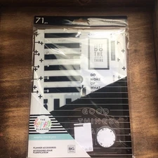 The Happy Planner - Black & White Classic Accessory Pack - 71pcs - Brand New