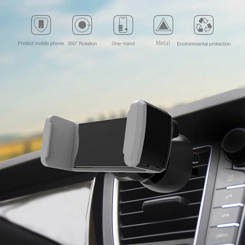 360° Rotating Car Air Vent Mount Cradle Holder Universal For iPhone Cell Phone - Image 2 of 4