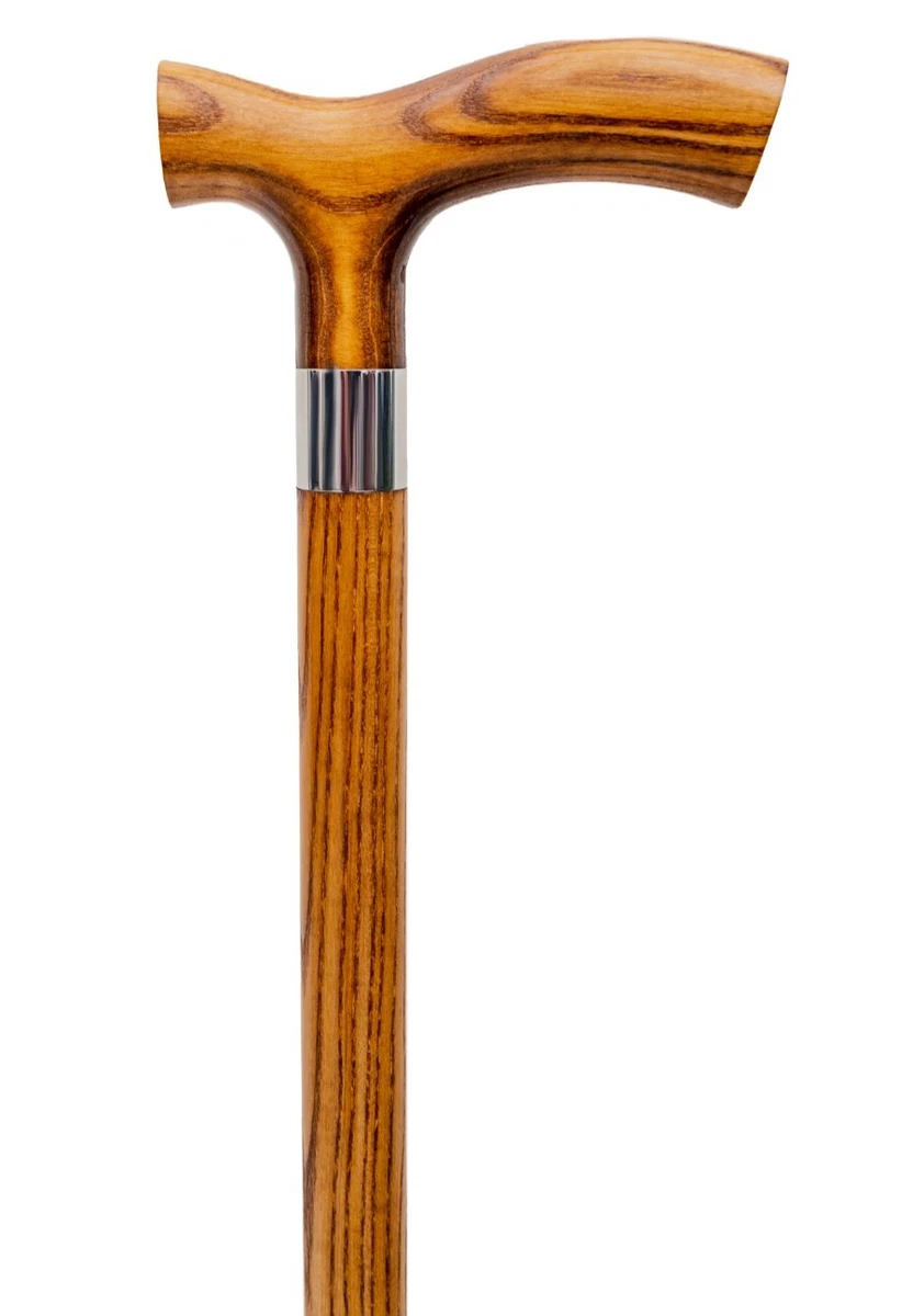 Canne De Marche Vintage Style Victorien - Tige En Bois Et Corde - Fabrication Indienne