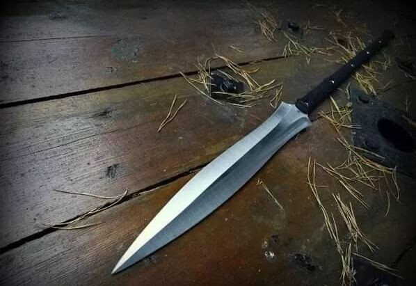 CUSTOM HANDMADE D2 TOOL STEEL HUNTING SPEAR KNIFE SURVIVAL COMBAT KNIFE