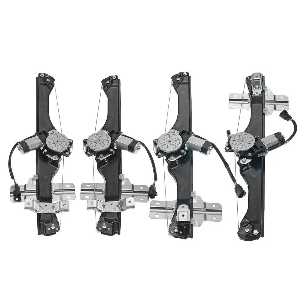 4x Regulador de ventana eléctrica con motor para Chevrolet GMC Saturn Outlook delantero y trasero Foto 4 de 4