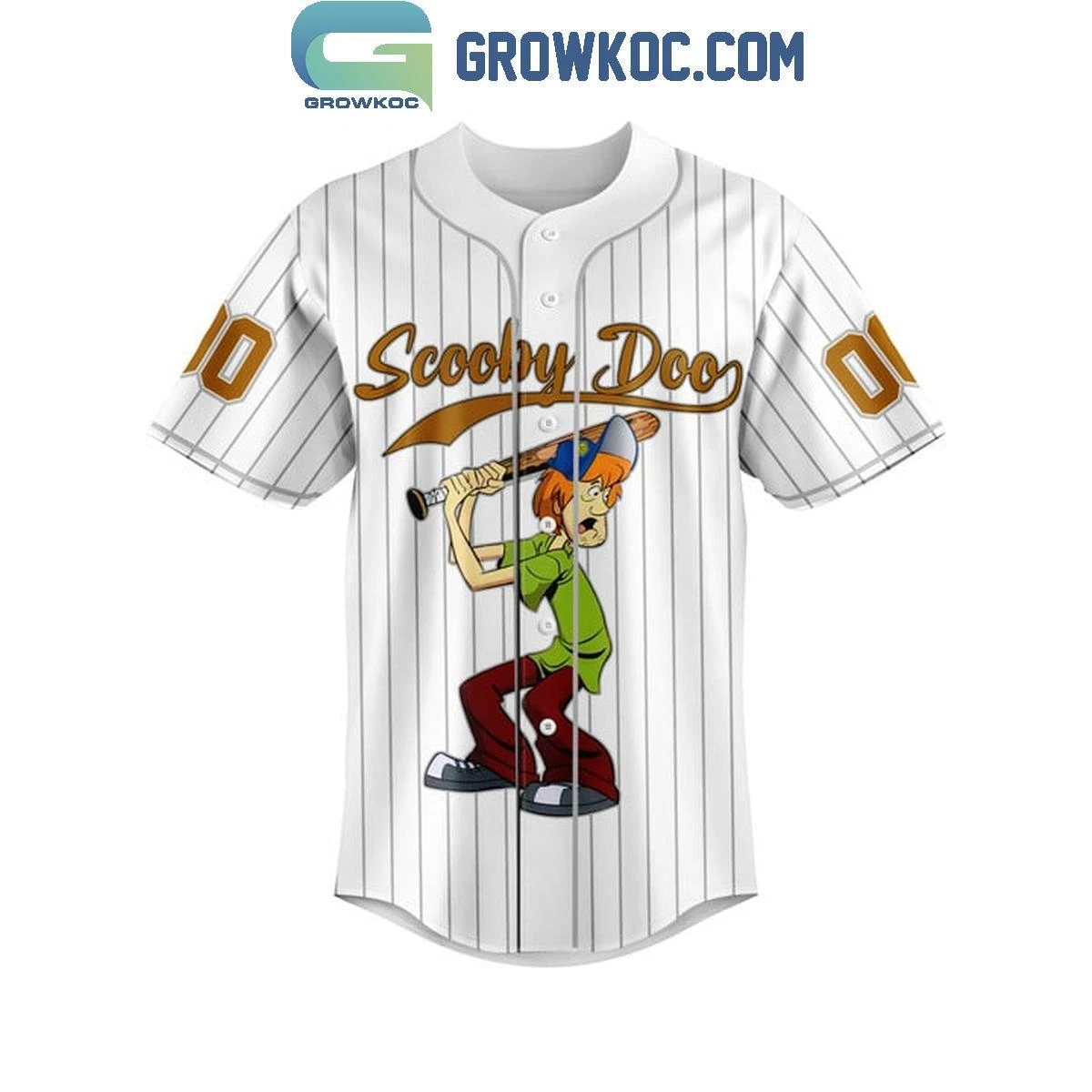 Scooby Doo Playing Baseball Personalized Baseball Shirt, Scooby Doo Jersey, Scooby Doo Movie Baseball Shirt