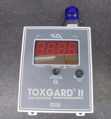 MSA Toxgard II Gas Monitor 120/220 VAC 0-25% Oxygen So# 400753917