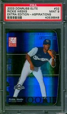 2003 Donruss Elite Extra Aspirations RICKIE WEEKS #32 RC #/89 Rare SP Mint PSA 9