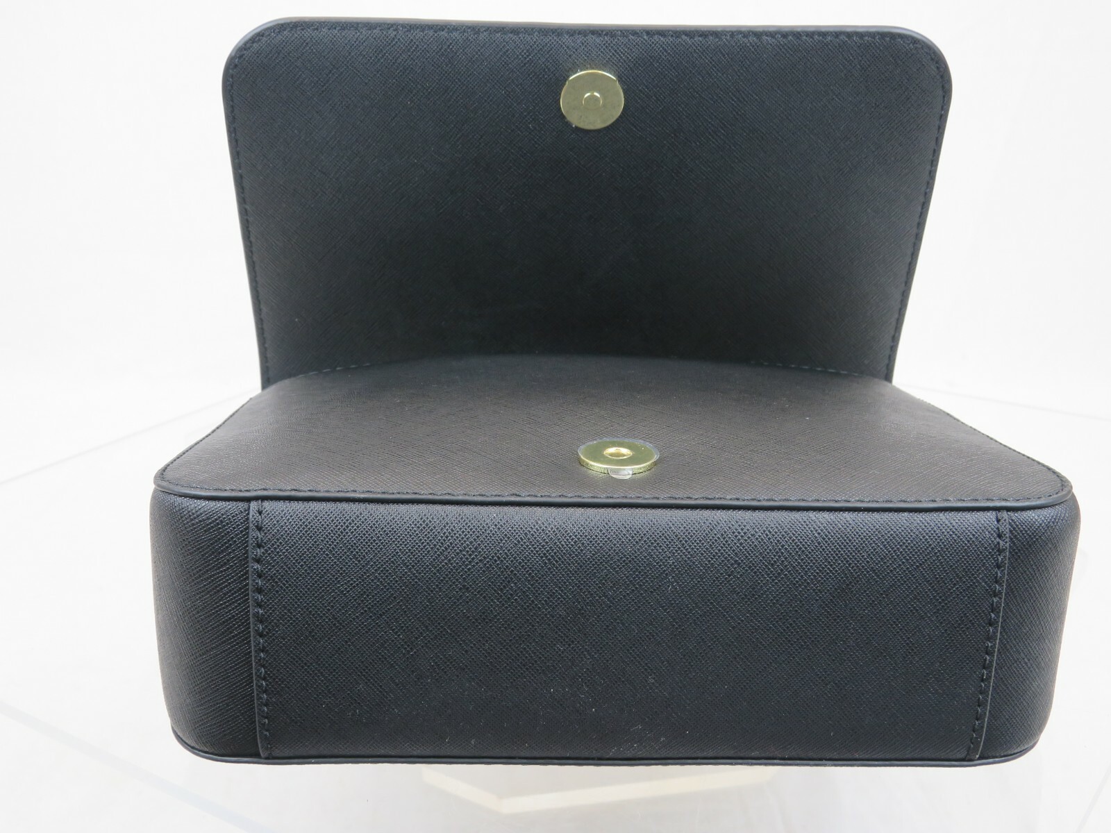 NEW TORY BURCH EMERSON BLACK SAFFIANO LEATHER GOLD CHAIN LOGO 