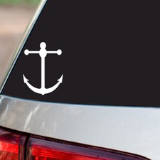 Anchor Sticker Sailing Nautical all chrome and regular vinyl colors