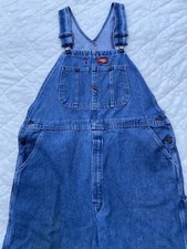 VINTAGE Dickies Men Overalls 36x30 Blue Denim Carpenter Baggy Workwear Y2K