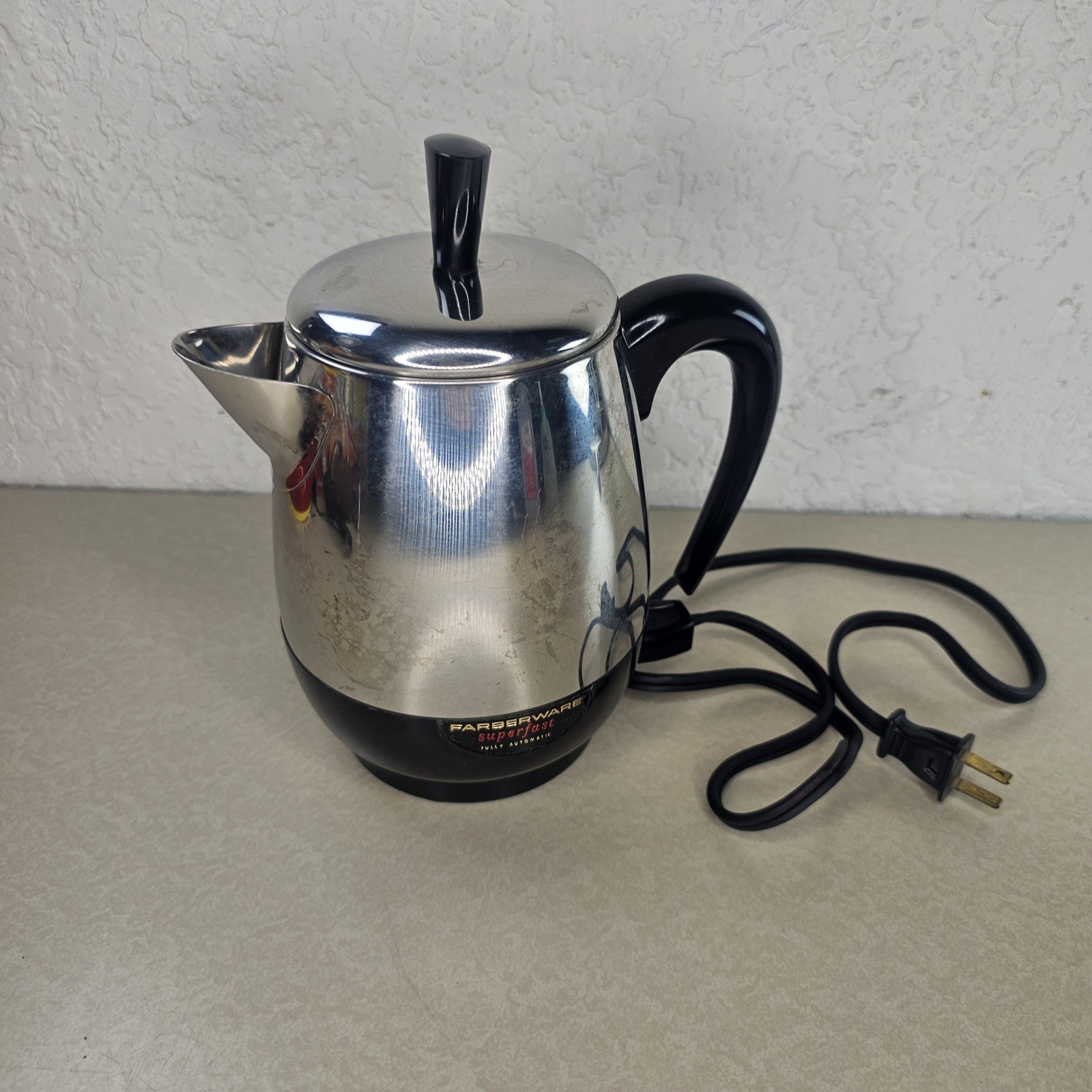 FARBERWARE Model FCP 2-4 Cup Electric Coffee Pot Tested Works
