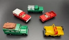 Vintage 1960s Lesney Matchbox Pickup & Jeep Lot - 6D Ford, 50C Kennel Truck, 72B