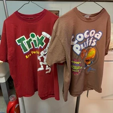 Vintage Trix and Cocoa Puffs XL T-Shirts. 2 shirts - 1 price.  See photos.