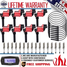 8 Pack Ignition Coil UF378 & Spark Plug & Wire For Dodge Ram 1500 2500 3500 5.7L