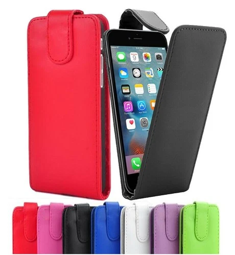 For iPhone SE 2016 Vertical Flip Down Case / Cover in PU Leather
