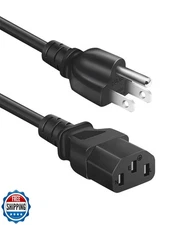 Gaming PC Power Cord for iBuyPower HP Dell STGAubron CyberpowerPC Skytech The