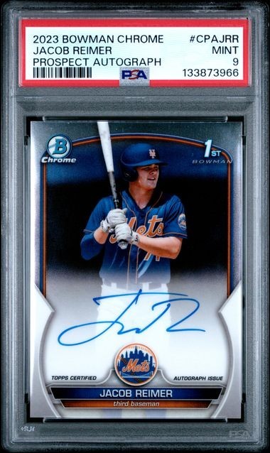 2023 Bowman Chrome 1st Jacob Reimer Auto CPA-JRR PSA 9