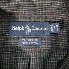 Ralph Lauren Button Up Dress Shirt Plaid Yarmouth 15 1/2 Neck 34/35 Sleeves