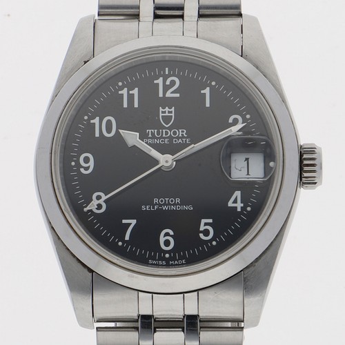 TUDOR 74000 Prince Date black Dial Automatic Stainless Steel U...